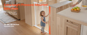 Charger l'image dans la visionneuse de galerie, Amocart Baby Gate 28/30/36 Inches High Dog Gate Easy Step Walk Thru Child Pet Security Pressure Mount Kit Wall Cups Doorways