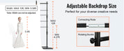 Charger l'image dans la visionneuse de galerie, Amocart 10 x 10 ft Heavy Duty Backdrop Stand Height Adjustable Photography Backdrop Stand for Party Wedding Display Exhibition