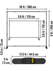 Charger l'image dans la visionneuse de galerie, Amocart 3x2.4M Backdrop Background Stand Adjustable Telescopic Backdrop Banner Stand for Photocall Video Wedding Event Party