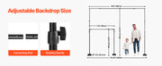 Charger l'image dans la visionneuse de galerie, Amocart Backdrop Stand Adjustable Photo Backdrop Kit Heavy Duty Projector Screen Stand for Wedding Photo Video Studio Party