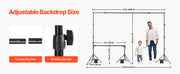 Charger l'image dans la visionneuse de galerie, Amocart Backdrop Stand Adjustable Photo Backdrop Kit Heavy Duty Projector Screen Stand for Wedding Photo Video Studio Party