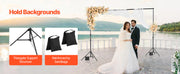 Charger l'image dans la visionneuse de galerie, Amocart Backdrop Stand Adjustable Photo Backdrop Kit Heavy Duty Projector Screen Stand for Wedding Photo Video Studio Party