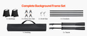 Charger l'image dans la visionneuse de galerie, Amocart Backdrop Stand Adjustable Photo Backdrop Kit Heavy Duty Projector Screen Stand for Wedding Photo Video Studio Party