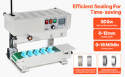 Charger l'image dans la visionneuse de galerie, Amocart Vertical Band Sealer 6-12 mm Seal Width Continuous Bag Band Sealing Machine for 0.02-0.8 mm Plastic Bags Films Packing