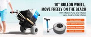 Load image into Gallery viewer, Amocart Beach Dolly with Big Wheels for Sand 29.9"x15.4" Cargo Deck w/ 12" Balloon Wheels 165 lbs Folding Sand Cart for Beach