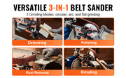 Charger l'image dans la visionneuse de galerie, Amocart Belt Grinder Sander Variable Speed Belt Polisher with VFD 1500W Knife Sharpener Grinding Moulds & 3PCS Sanding Belts