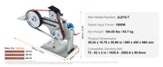 Charger l'image dans la visionneuse de galerie, Amocart Belt Grinder Sander Variable Speed Belt Polisher with VFD 1500W Knife Sharpener Grinding Moulds & 3PCS Sanding Belts