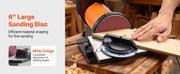 Charger l'image dans la visionneuse de galerie, Amocart 6in Disc Sander & 2in x 42in Belt Sander 420W Bench Belt Disc Sanders Combo for DIY Woodworking Furniture Refinishing