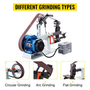 Charger l'image dans la visionneuse de galerie, Amocart 1.5KW Belt Grinder Machine 2 x 82in Variable/Constant Speed 3 Mode Electric Belt Sander for Tool Polishing Knife Making