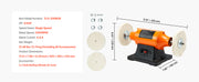 Load image into Gallery viewer, Amocart 1/2HP Bench Buffer Polisher 6-inch 3450RPM Single Speed with 2PCS Cloth Wheels Cast Iron Base for Metal Wood Polishing