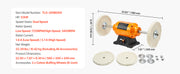 Load image into Gallery viewer, Amocart 1/2HP Bench Buffer Polisher 8inch 1725RPM/3450RPM Dual Speed with 2PCS Cotton Wheels Cast Iron Base for Metal Jewelry