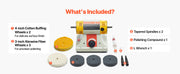 Charger l'image dans la visionneuse de galerie, Amocart Bench Buffer Polisher 1/2HP 0 to 8000RPM with 2PCS4" Cotton Wheel 3PCS 3" Abrasive Fiber Wheels Compound for Metal Wood