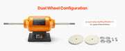 Load image into Gallery viewer, Amocart 1/2HP Bench Buffer Polisher 8inch 1725RPM/3450RPM Dual Speed with 2PCS Cotton Wheels Cast Iron Base for Metal Jewelry