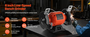 Bild in Galerie-Viewer laden, Amocart Bench Grinder Single Speed Bench Grinder 1750RPM Low-Speed Table Grinders with Induction Motor Adjustable Tool Rest