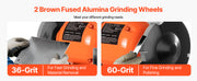 Bild in Galerie-Viewer laden, Amocart Bench Grinder Single Speed Bench Grinder 1750RPM Low-Speed Table Grinders with Induction Motor Adjustable Tool Rest