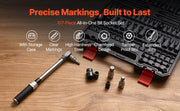 Load image into Gallery viewer, Amocart Bit Socket Set 107-Piece SAE and Metric Hex/Torx/External Torx/Tamper-Proof/Extra Long S2 Alloy Steel and Cr-V Steel