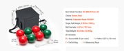 Charger l'image dans la visionneuse de galerie, Amocart Bocce Ball Set 8 Resin Balls with Pallino Carry Bag and Measuring Rope Multi Color for Beach Lawn and Backyard Games
