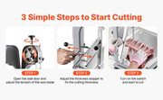 Bild in Galerie-Viewer laden, Amocart Commercial Electric Meat Bandsaw 650W 1800W Stainless Steel Countertop Bone Sawing Machine Frozen Fish Cutter for Pork
