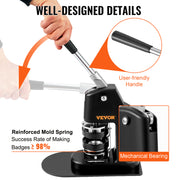 Load image into Gallery viewer, Amocart 25+58MM/32+58MM Badge Maker Machine DIY Button Pin with 500Pcs Free Parts Press Kit Circle Manufacture Button Tool