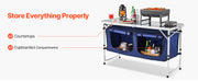 Bild in Galerie-Viewer laden, Amocart Camping Kitchen Table Folding Outdoor Cooking Table Aluminum Lightweight Portable Cook Station Foldable Camp Table