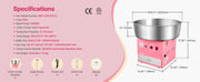 Load image into Gallery viewer, Amocart Electric Cotton Candy Machine 1000W Commercial Candy Floss Maker with Stainless Steel Bowl for Birthday Family Party