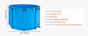 Load image into Gallery viewer, Amocart Canvas Fish Pond 448.8Gal Above Ground Fish Pond, Foldable PVC Koi Tank with Frame and Drain Valve for Aquaculture Blue