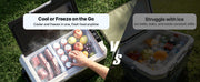 Bild in Galerie-Viewer laden, Amocart 35L 45L 55L Portable Foldable Handle Car Refrigerator with Wheel -4°F to 68°F Truck Refrigerator with APP Control Compressor Freezer for Camping Picnics Car Home Traval