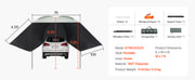 Bild in Galerie-Viewer laden, Amocart Vehicle Awning Retractable Car Side Awning Car Awning with Waterproof Storage Bag Suitable for Truck SUV Van Campers