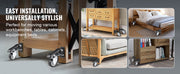 Charger l'image dans la visionneuse de galerie, Amocart 165 lbs 2.5" Set of 4 Workbench Caster Wheels Side Mounted Retractable Stepdown Wheel 360° Swivel for Tables Equipment