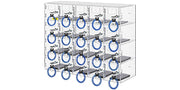 Charger l'image dans la visionneuse de galerie, Amocart Cell Phone Storage Locker 10/20 Slots Acrylic Material w/ Door Locks &Keys Wall-Mounted Cabinet Pocket Office Classroom