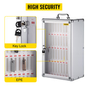 Charger l'image dans la visionneuse de galerie, Amocart 36 Slots Cell Phone Cabinet Silver Aluminum Alloy Pocket Chart Wall Mounted Storage Locker Box for Classroom Office Gym