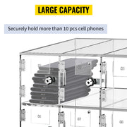 Charger l'image dans la visionneuse de galerie, Amocart Cell Phone Storage Locker 10/20 Slots Acrylic Material w/ Door Locks &Keys Wall-Mounted Cabinet Pocket Office Classroom