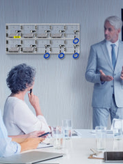 Charger l'image dans la visionneuse de galerie, Amocart Cell Phone Storage Locker 10/20 Slots Acrylic Material w/ Door Locks &Keys Wall-Mounted Cabinet Pocket Office Classroom