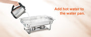 Bild in Galerie-Viewer laden, Amocart 8QT Rectangle Chafing Dish 2/4/6 Packs w/ Full Size Pans Buffet Catering Warmer Server Folding Stand Fuel Holder Tray