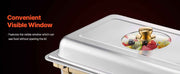 Charger l'image dans la visionneuse de galerie, SucceBuy 8 Qt 2 4 Pack Chafing Dish Buffet Set Stainless Steel Chafer with 4 Full Size Pans Rectangle Catering Warmer Server