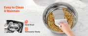 Bild in Galerie-Viewer laden, Amocart 4 Pack Chafing Dish Buffet Set Stainless Steel Chafer w/4 Full Size Pan Round Catering Warmer Server for Party Banquets