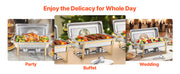 Load image into Gallery viewer, Amocart 8 Qt 2 4 Pack Chafing Dish Buffet Set Stainless Steel Chafer with 4 Full Size Pans Rectangle Catering Warmer Server