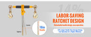 Bild in Galerie-Viewer laden, Amocart Heavy Ratchet Chain Binder Tie Down Hauling Load Strap with Detachable Hook Antiskid Handle for Flatbed Truck Trailer