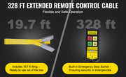 Charger l'image dans la visionneuse de galerie, Amocart 2200Lbs Electric Chain Hoist 11 ft/min Single Phase Overhead Crane with G80 Chain Wired Control for Garage Lifting