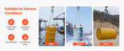 Charger l'image dans la visionneuse de galerie, Amocart 2200LBS Drum Lifting Chain Sling G80 Chain Barrel Lifter with Security Hook Drums Handling Equipment for Crane Forklift