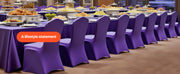 Load image into Gallery viewer, SucceBuy 50 Pcs Purple Chair Covers Polyester Spandex Chair Cover Stretch Slipcovers for Wedding Party Flat-Front Chair Covers