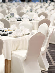 Charger l'image dans la visionneuse de galerie, Amocart 100Pcs Wedding Chair Covers Stretch Polyester Spandex Slipcover Folding Flat Front Chair Covers for Hotel Dining Party