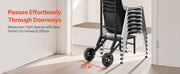 Bild in Galerie-Viewer laden, Amocart 150LBS Folding Chair Rack Metal Chair Storage Cart with Rubber Wheels Push-Style Chair Holder for Stacking 10 Chairs