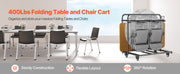 Charger l'image dans la visionneuse de galerie, Amocart 400 LBS Folding Chair Rack Cart with Swivel Casters fit 5 Tables+14 Chairs Storage Dolly Chair Holder for Party Hotel