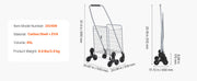 Bild in Galerie-Viewer laden, Amocart 88lbs Folding Shopping Cart Light-weight Storage Stair Climbing Utility Cart with Wheels Outdoor Travel Picnic Handcart