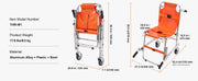 Charger l'image dans la visionneuse de galerie, Amocart 350lbs EMS Stair Climbing Chair Foldable Stair Wheelchair Ambulance Firefighter Evacuation Use for Elderly Disabled