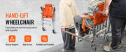 Charger l'image dans la visionneuse de galerie, Amocart 350lbs EMS Stair Climbing Chair Foldable Stair Wheelchair Ambulance Firefighter Evacuation Use for Elderly Disabled