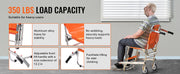Charger l'image dans la visionneuse de galerie, Amocart 350lbs EMS Stair Climbing Chair Foldable Stair Wheelchair Ambulance Firefighter Evacuation Use for Elderly Disabled