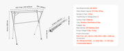 Bild in Galerie-Viewer laden, Amocart Clothes Drying Rack Foldable Laundry Dryer Rack with Sock Clips Metal Height Adjustable Drying Racks for Outdoor&Indoor
