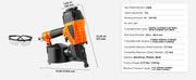Charger l'image dans la visionneuse de galerie, Amocart Coil Siding Nailer CN65 CN55 CN70 CN83 CN90 Pneumatic Siding Nail Gun Pallet Making Coil Nailer 70-120PSI Air Nailer